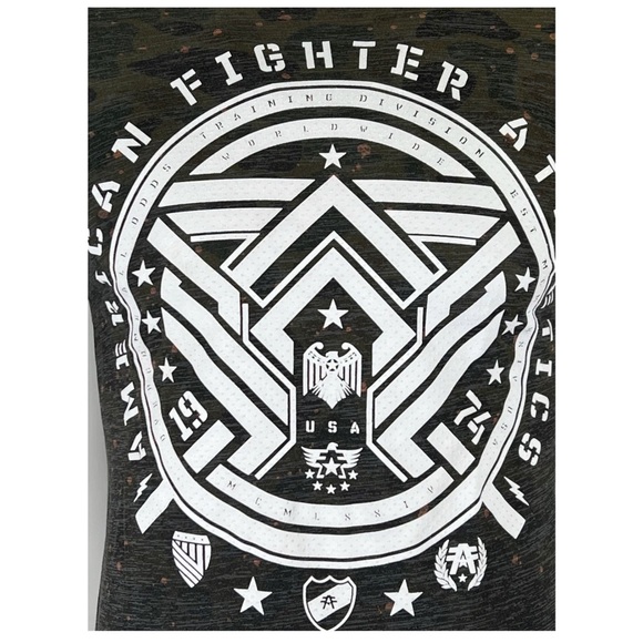 AMERICAN FIGHTER Men's T-shirt BRADDOCK Athletic CAMO Green - Picture 9 of 11